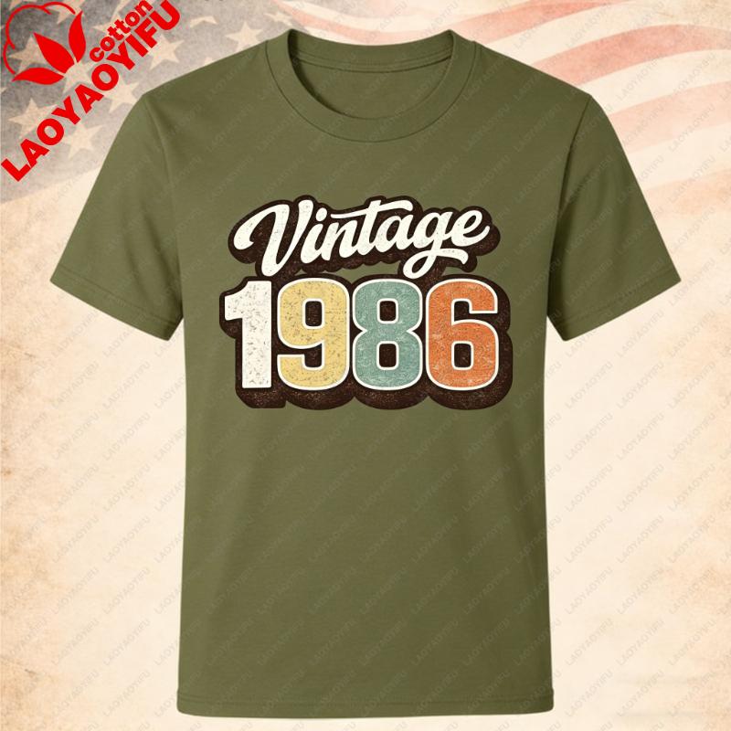 Vintage 1986 Shirt Perfect 40th Birthday Gift Retro T Shirt For Friends Family Parents Husband Wife Celebration Streetwear