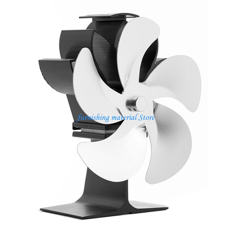 Y5GD SF502G Quiet Black Home Fireplace Fan Efficient Heat Distribution Stove Fan
