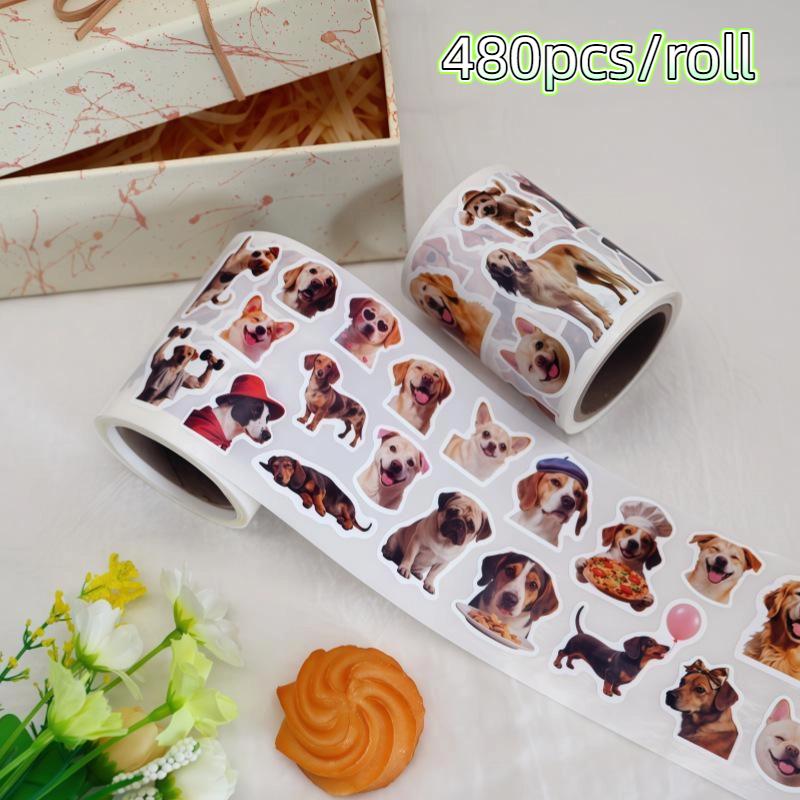 500pcs/Roll Halloween Horror Cartoon Round Sealing Stickers DIY PVC Laptop Decals Decoration Stiker Reward Gift Toys