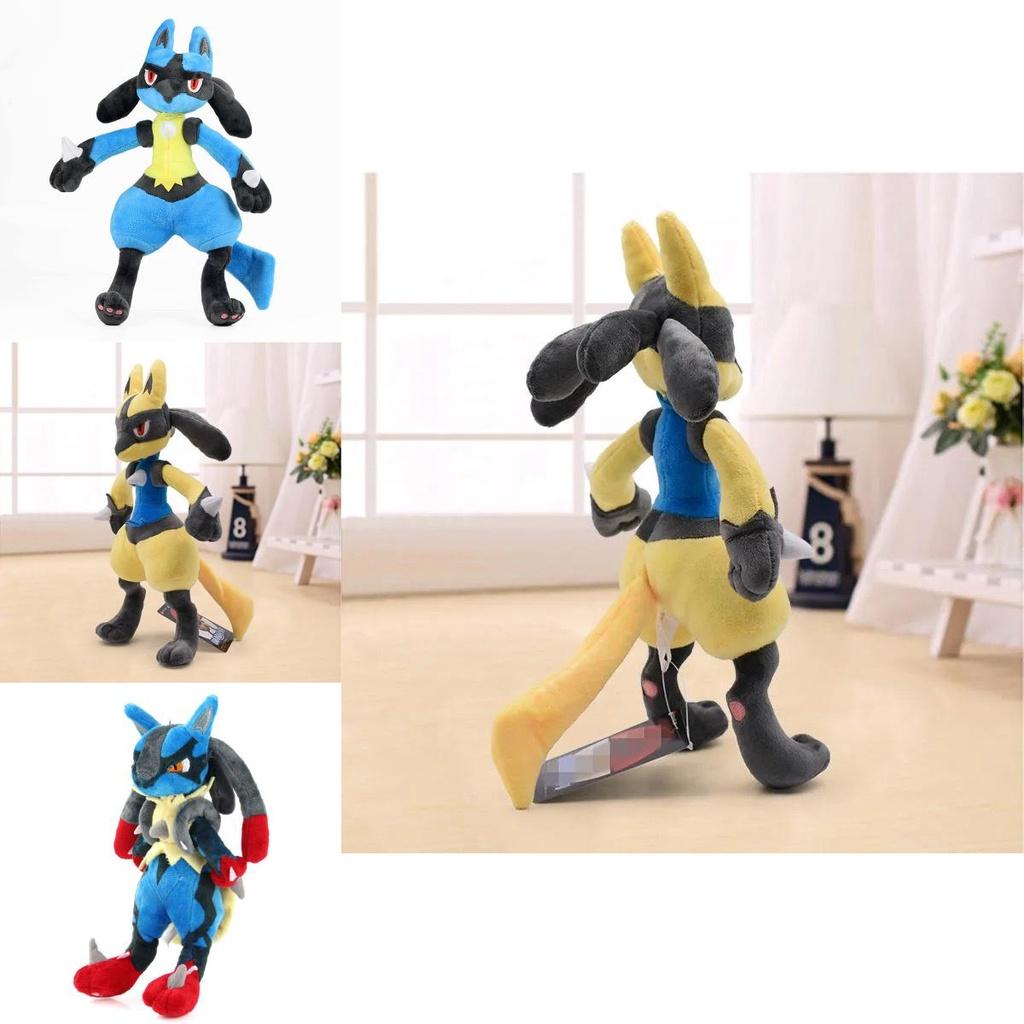 Peluche Luc Lucario Pokemon Luc Scintillante da 12 Pollici Giocattolo Morbido Con Colori Vivaci Per Bambini