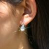 Style Round Cubic Zirconia Drop Earrings Classic Design Wedding Engagement Gift for Women Exquisite Earrings