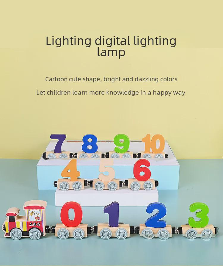 Magnetic Digital Train Building Blocks Educational Toys for Boys & Girls, Ages 1-5