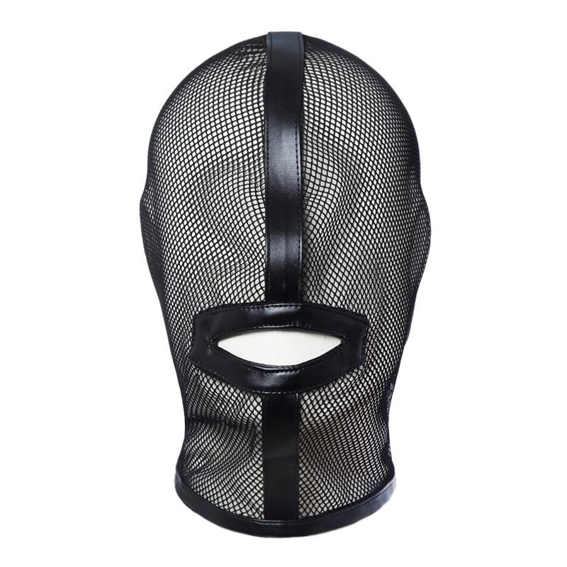 Adult Sex Toys Leather Mesh Leaky Mouth Headgear Performance Props Hedging Toys Bandit Masks Couples Sex Toys