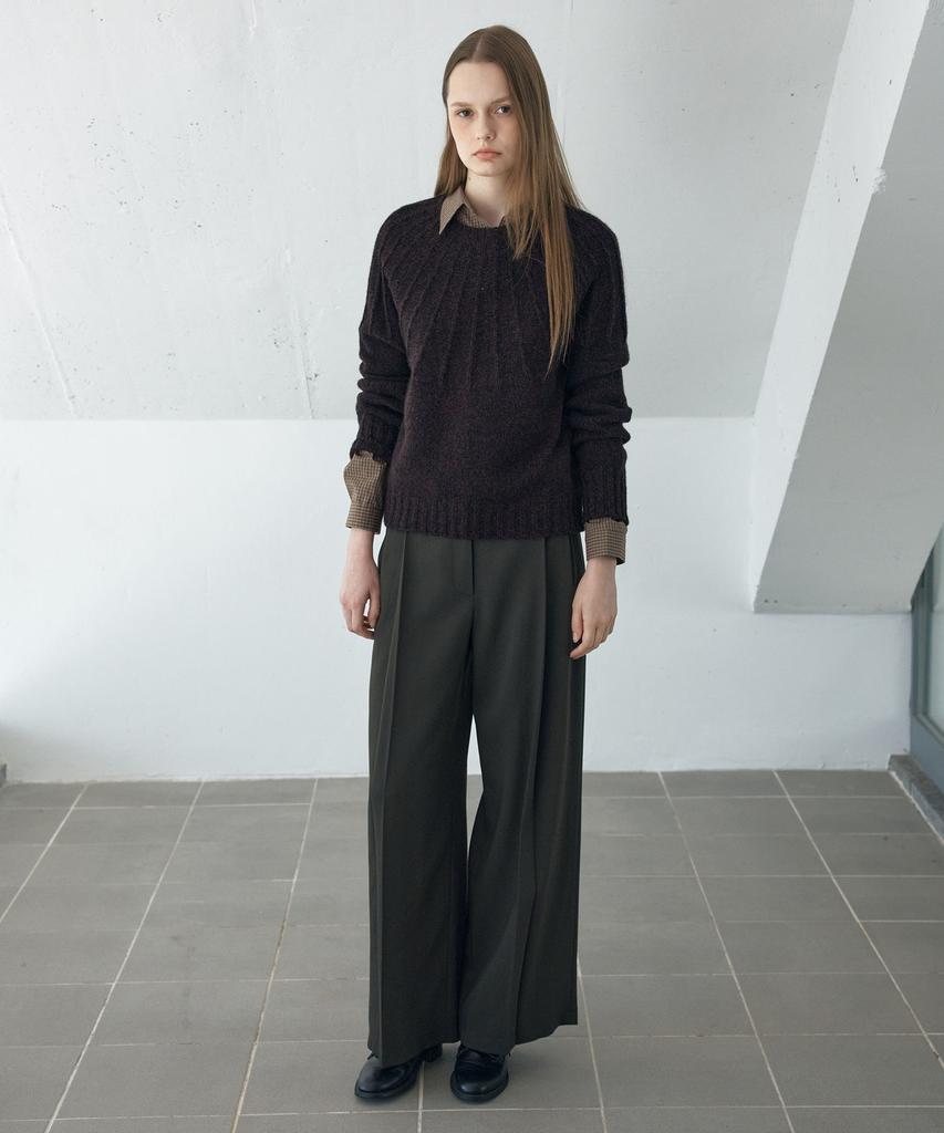 AHWE Wool Blend Pull-Over_D Brown