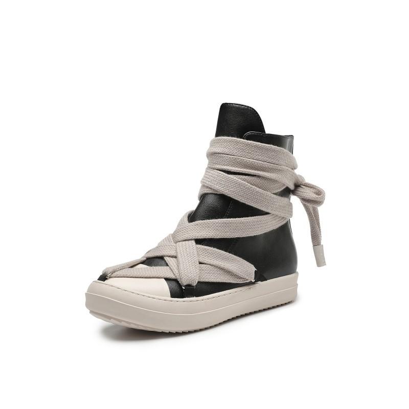 Fashion 2025 High Top Sneakers Platform Corss Tied Men's Casual Boot Shoes Women Sneakers Designed Causal Flats Ankle Botas Size 44