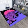 3D Leopard on Pink Sofa Area Rug Non Slip Washable Carpet for Living Room Bedroom Makeuproom  Home Decoration Doormat