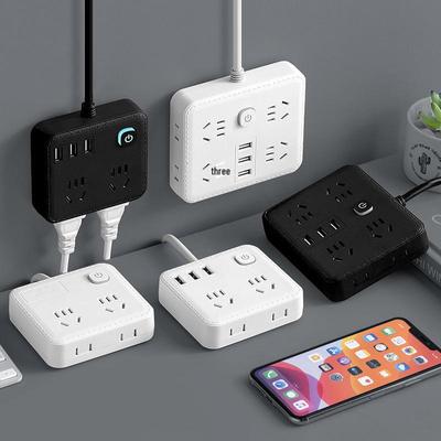 Multiprise USB multifonction avec long cordon pour dortoirs