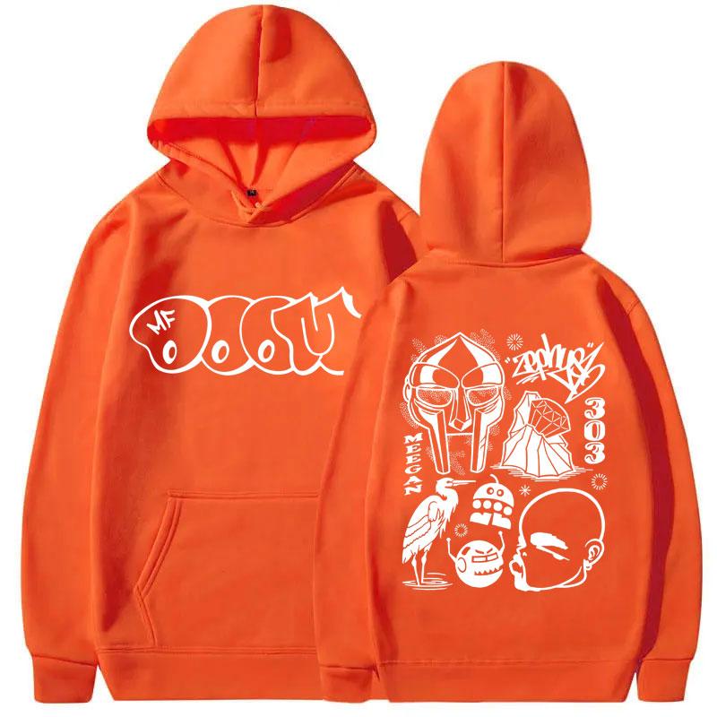 Rapper Mf Doom Madvillain Metal Face Graphic Print Hoodie Men Women Hip Hop Fashion Sweatshirt Men's Fleece Oversized Hoodies