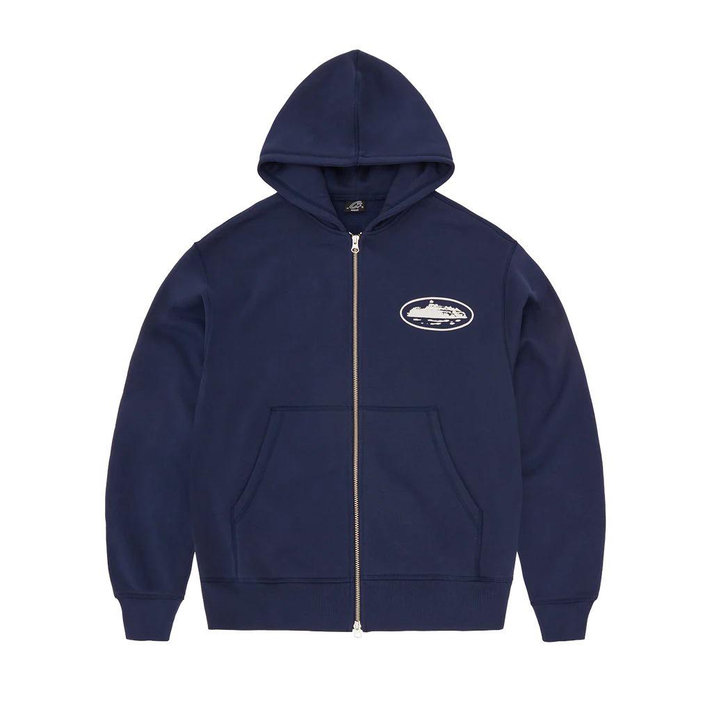 Alcatraz Tryck Fleecefodrad Unisex Zip-Up Hoodie