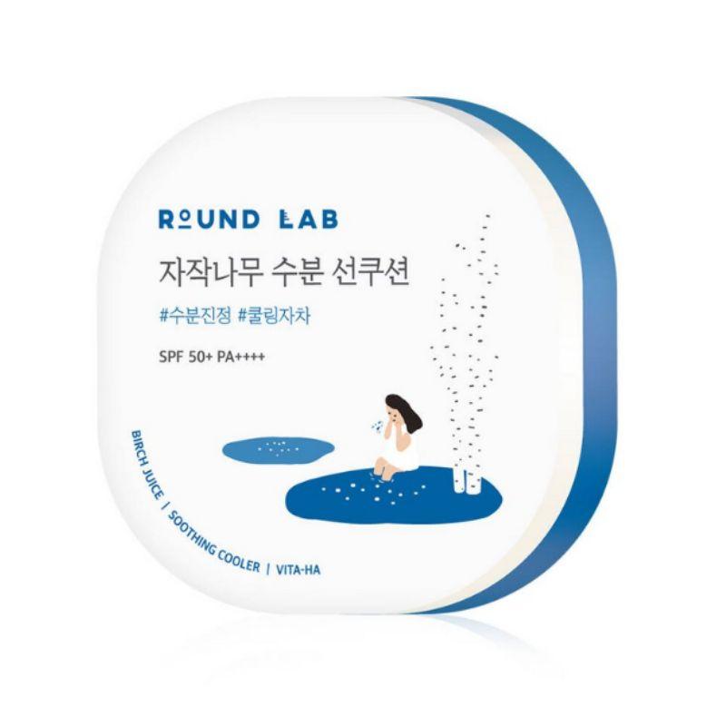Round Lab Birch Juice Hydrating Sun Cushion Korean K-Beauty UV Protection Sunscreen Cushion for Moisture & Glow SPF50+ PA++++ 15g