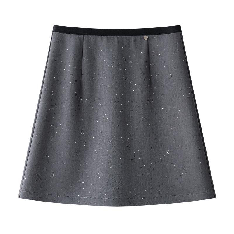 

Gray Sequin A-line Midi Skirt: Spring 2025 Women s Petite Bodycon Design S