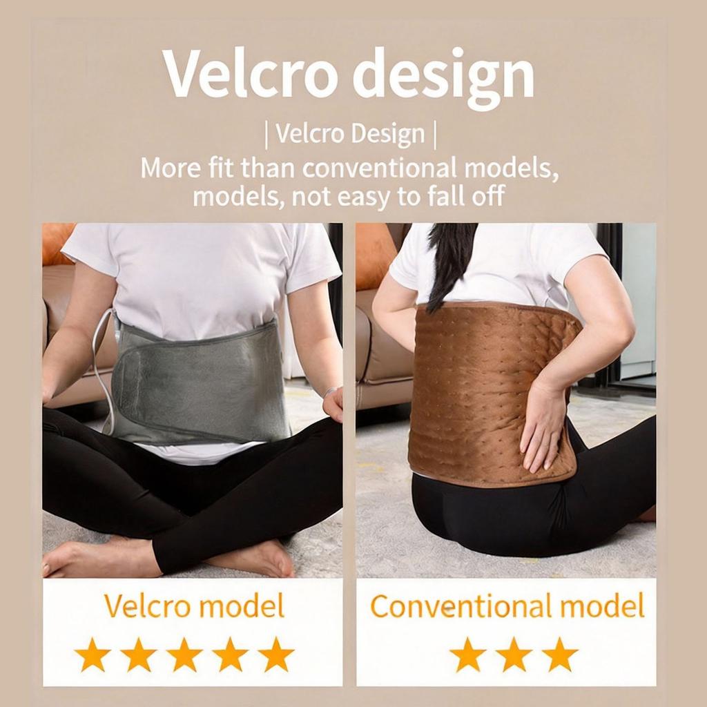Heated Waist Support Belt - Wraps Around The Waist And Provides Heat. Winter Seat Insulation. Waist Support Belt . Heating Pad.