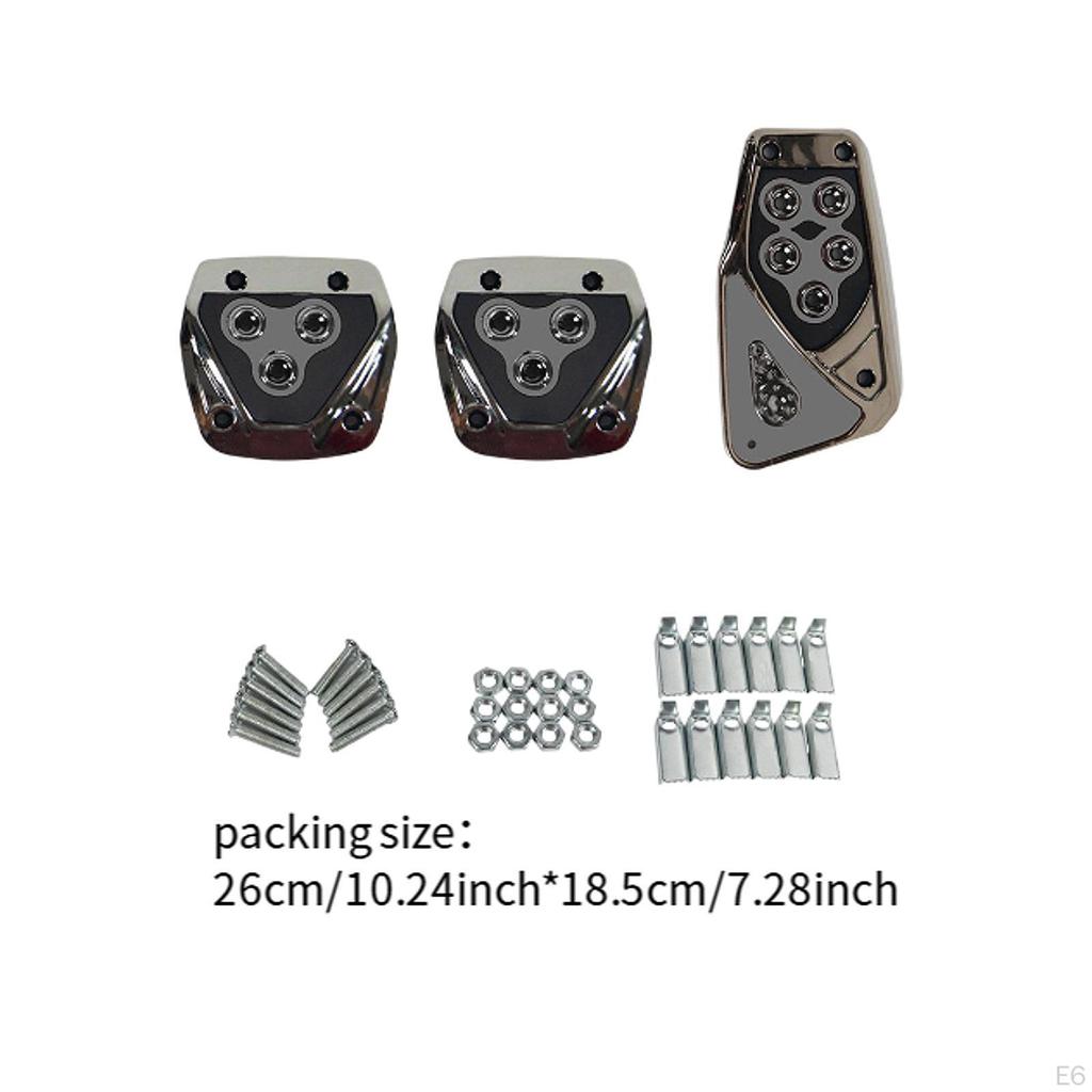 Car Foot Pedal Pads Set Brake Accelerator Covers Anti Slip Garage Replacements Nonslip for