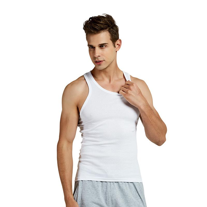 Men's Simple Plus Size Bottoming Shirt Slim Breathable Sleeveless Sports Tops