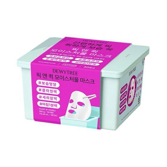 Moisturizing and Nourishing DEWYTREE Pick & Quick Moisture Full Mask, 30 Sheets