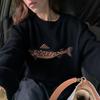European & American Spring 2026 Retro Loose Knit Round Neck Hoodie Sweater