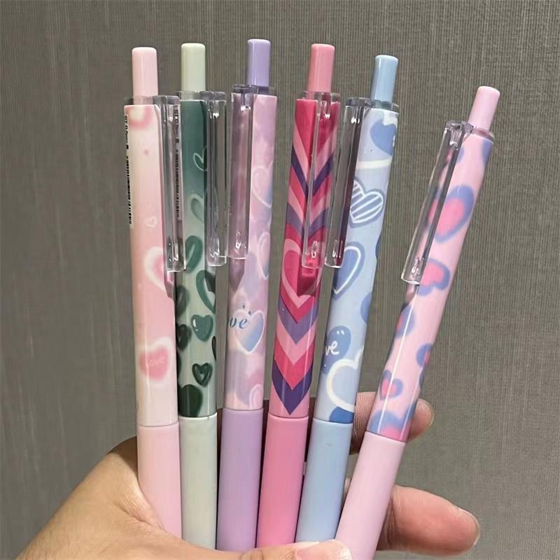 ST Fioletowa Róża Długopis Żelowy Klikany - Płynne Pisanie, Wysokiej Jakości Długopis dla Ucznia na Egzamin