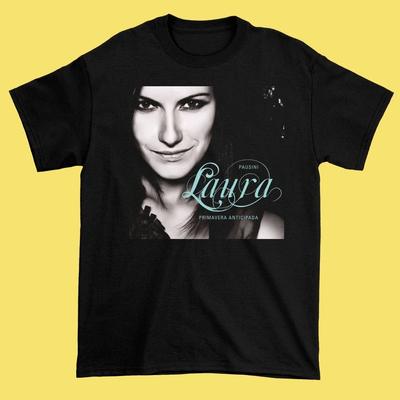 LAURA PAUSINI PRIMAVERA Unisex Regalo Fan S-234XL Maglietta Nera