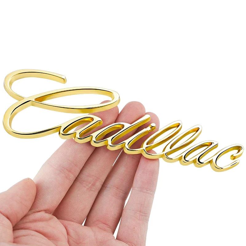 Für Cadillac Buchstaben Escalade CT5 CT6 XT5 XT6 DTS SLS XLR ATS SRX Tiburon Logo Metall Auto Seitenkotflügel Heckaufkleber Zubehör