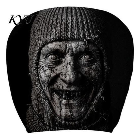 Quick Change Car Interior Styling Funny Headrest Covers, Ghost Skull Print Washable Seat Case Protector, Universal Breathable Auto Accessories