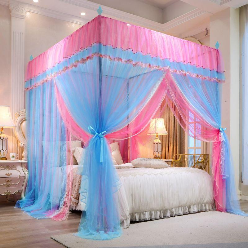 Three-Door Princess Style Thickened Mosquito Net for Single/Double Bed