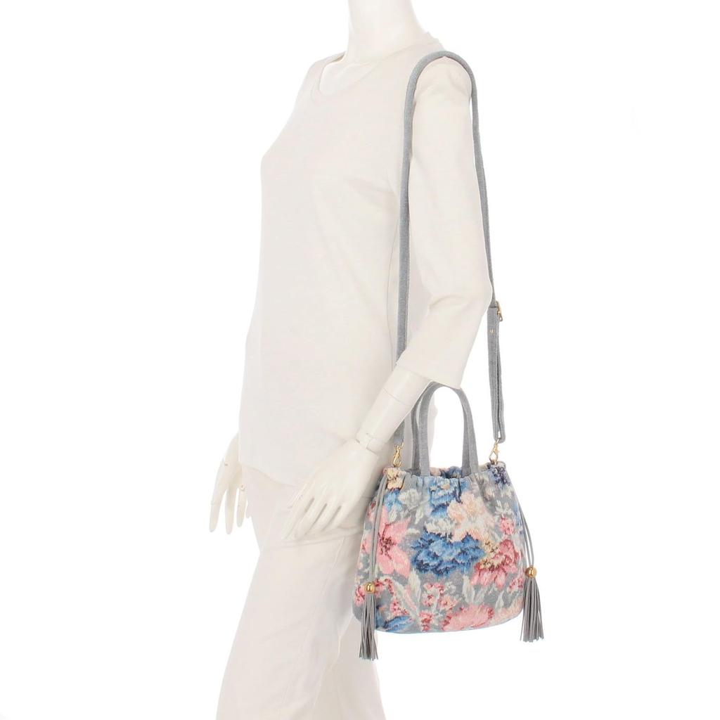 FEILER Drawstring Shoulder Bag Dear Olly Gray [1I8725117095130] DOL-257095 Women's