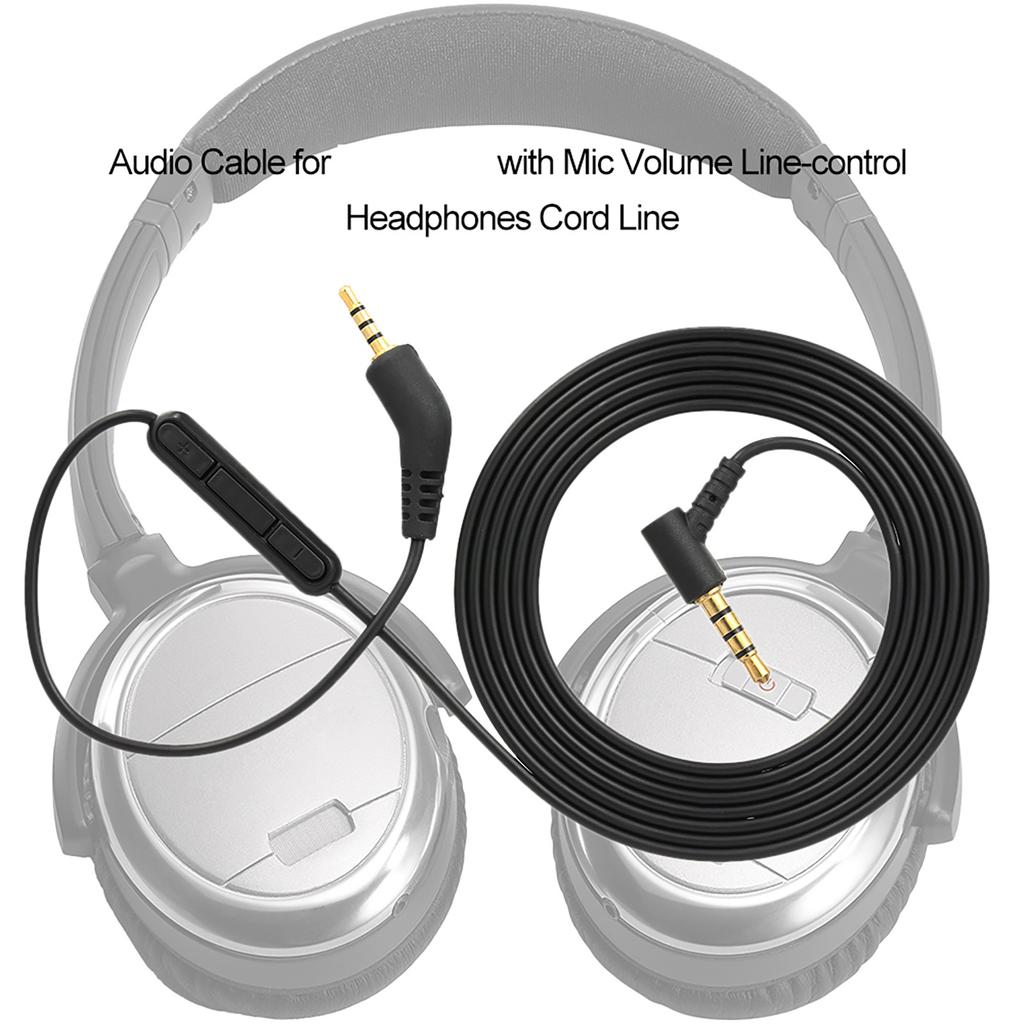 3.5mm to 2.5mm Audio Cable for BOSE QC3 with Mic Volume Control Line control Headphones Cord Line