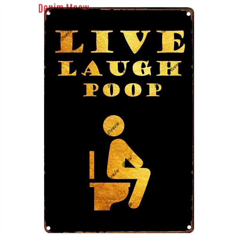 Funny Personalized Washroom, Metal Tin Signs, Vintage Toilet Sign, WC Lavatory Wall Art, Bathroom Decor, Restroom Plates, WY156