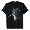 Smoking Cat, Funny Black T-Shirt For Smokers