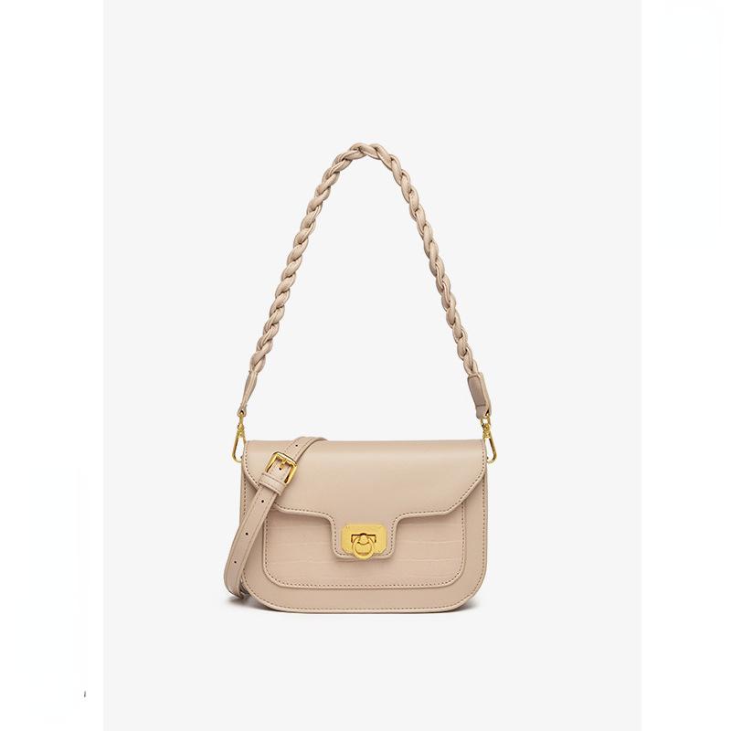 

Женские сумки-седла с каменным узором, женские классические квадратные сумки, универсальные сумки через плечо с металлическим ремешком и бечевкой (20cm<Max Length<30cm) абрикосовый