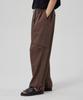 MAKEITTO Two Tuck Wide Parachute Cargo Pants_Brown