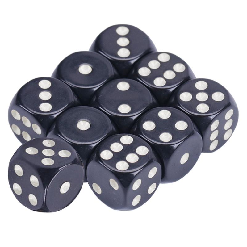 Acrylic 16mm Dices Colorful 6 Sided Dices Cubes with Dots Playings Square Block