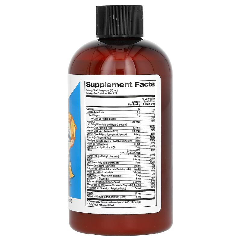 Liquid Multi-Vitamin & Mineral with Calcium, Vitamin B12, Vitamins C & D3 for Children, No Alcohol, Natural Orange Mango, 8 fl oz (237 ml)