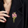Mother Day Brooch 3D Enamel Rose Flower Bouquet Design Brooch Suit Lapel Sweater Dress Coat Badge Weddings Parties Daily Wear