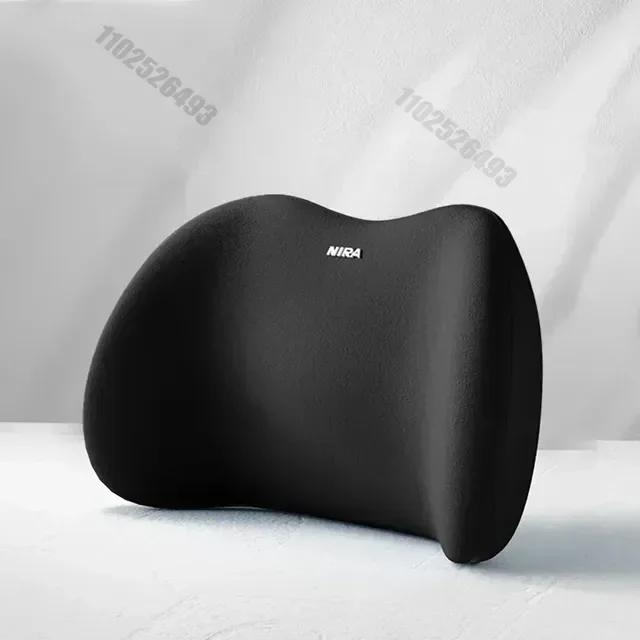 New Ergonomic Memory Foam Lumbar Pillow for Office and Bed Sleepers Car- Comfortable Back Support Cushion with Washable Cover