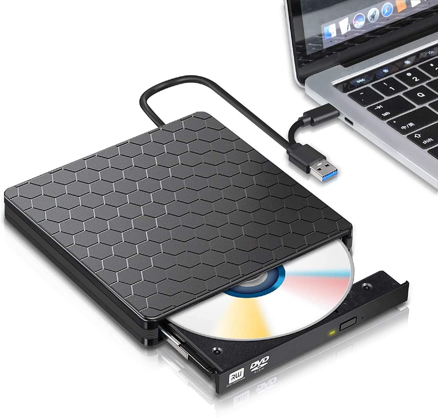 

USB 3.0 Portable External Optical Drive & Burner for Desktops and Notebooks