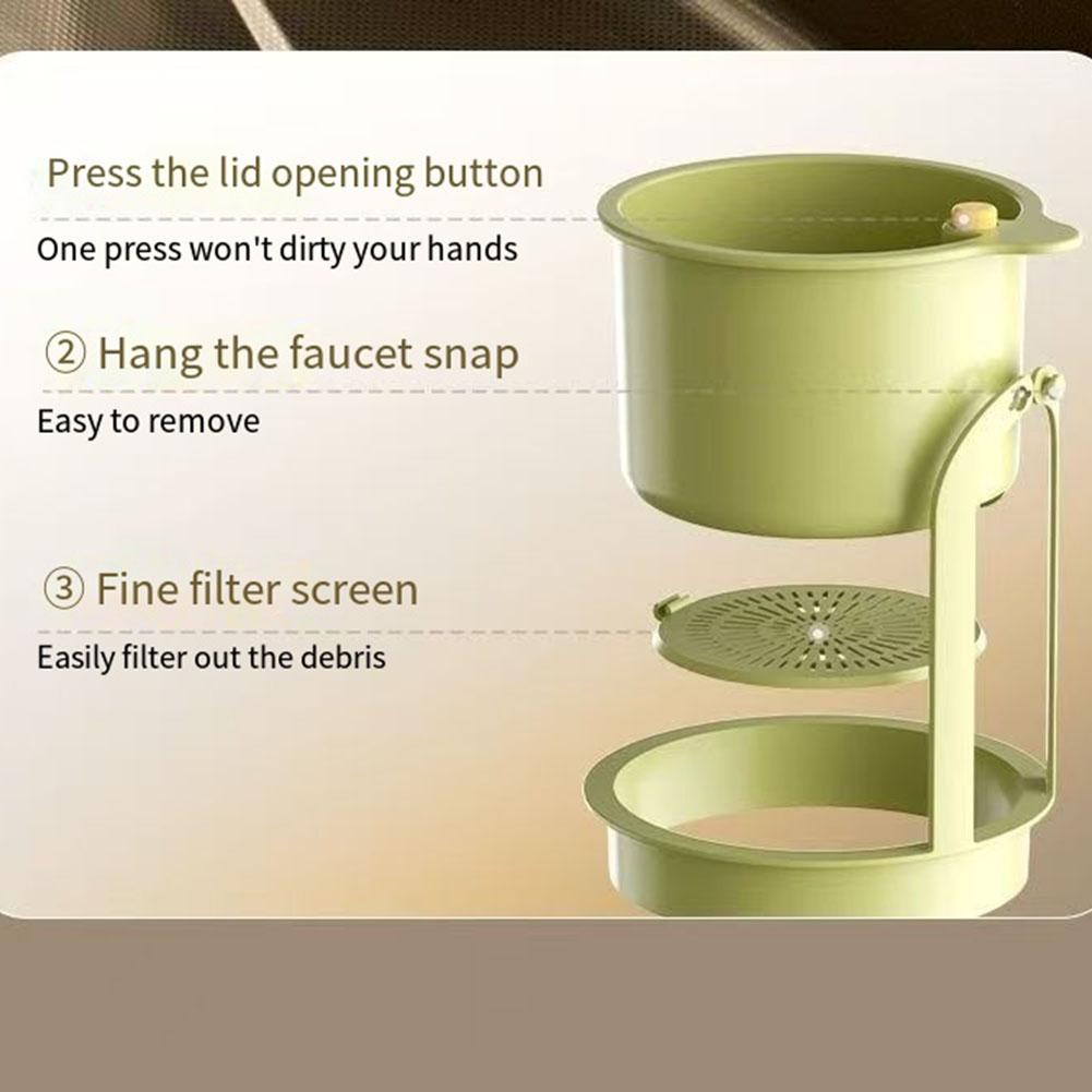 1Pcs Sink Strainer Basket Detachable Food Strainer Snap-On Design 20.2*14.2*8.3cm Detachable Basket Kitchen Cleaning Tools
