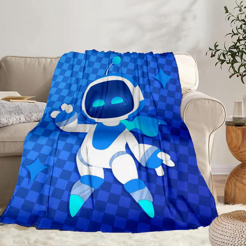 Weltraumabenteuer Astro Bot Tragbare Decke/Weiche Decke Bettwäschedecke Geeignet für Reisen Camping Wohnzimmer Büros Sofas Fan-Geschenke