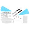 33Pcs Kitchen Cake Decorating Turntable Rotating Base with Scraper Pastry Nozzle Set Baking Tool