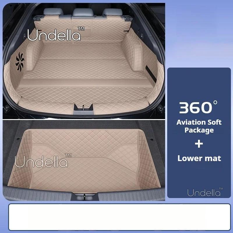 Leather Trunk Mat for XPENG P7+ P7plus 2026 2027 Car Leather Boot Covers Scratch Trunk Mat Pad Tray Protect Interior Accessories