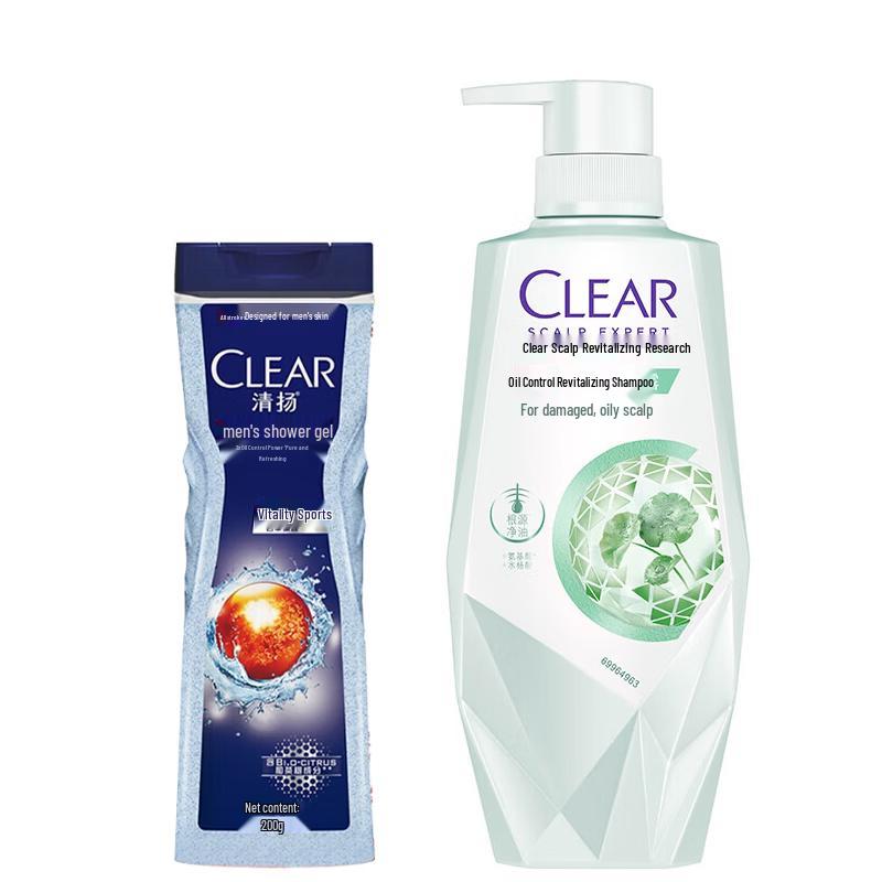 Clear Men Vitality Sports Oil Control Shower & Shampoo Set