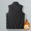 Lamb fleece cotton vest autumn and winter stand-up collar large size fleece thickened vest middle-aged and elderly warm vest jacket