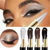 Glatter Gel-Eyeliner-Stift Wasserdicht Silber Schwarz Hohe Pigmentierung Wischfest Eyeliner-Stift Mehrfach verwendbar Lidschatten Make-up Kosmetik