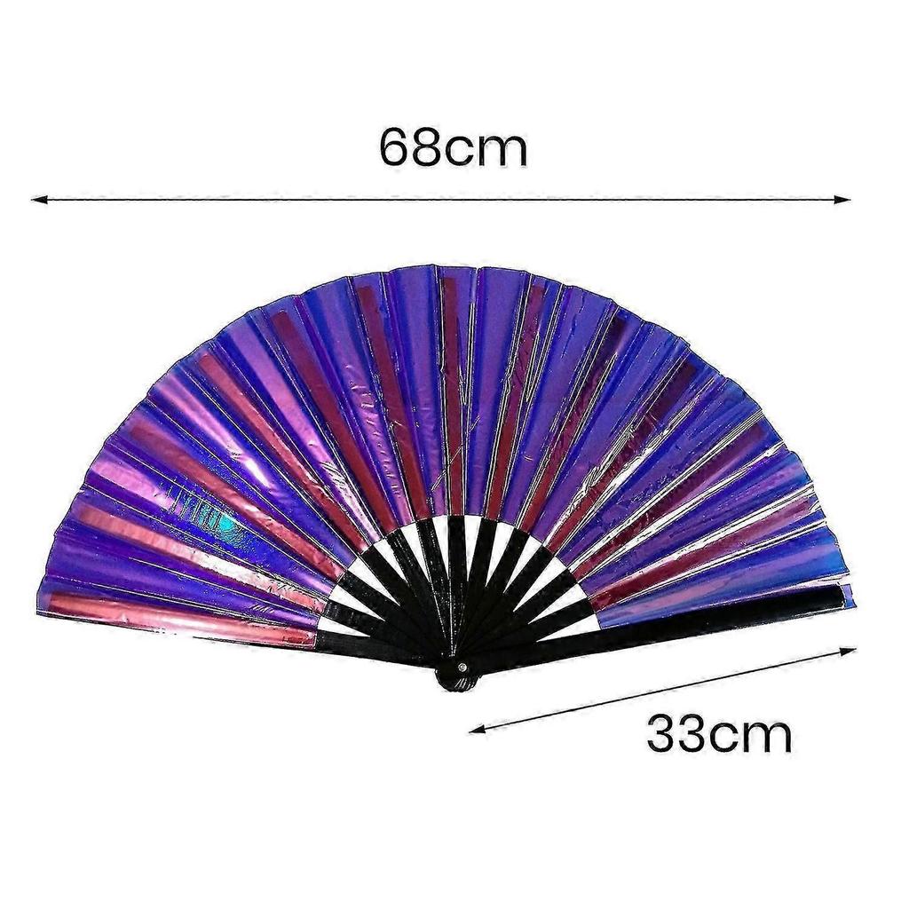 10 Inch Folding Fan Bright Color Hand Rave Fan Festival Renaissance Party Bamboo Party Decorative