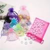 50/100PCS Drawstring Organza Bags Jewelry Gift Packaging Bag Candy Jewelry Display Christmas Wedding Thanksgiving Gift Bags