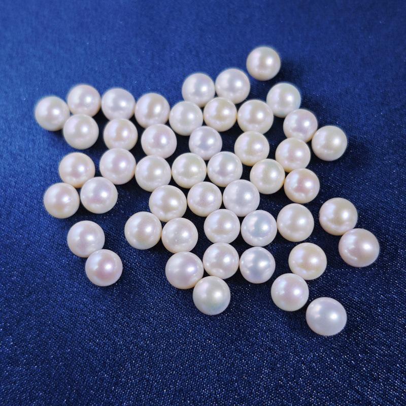 Round 7-8mm Freshwater Pearls: Lustrous, Flawless for DIY Jewelry White