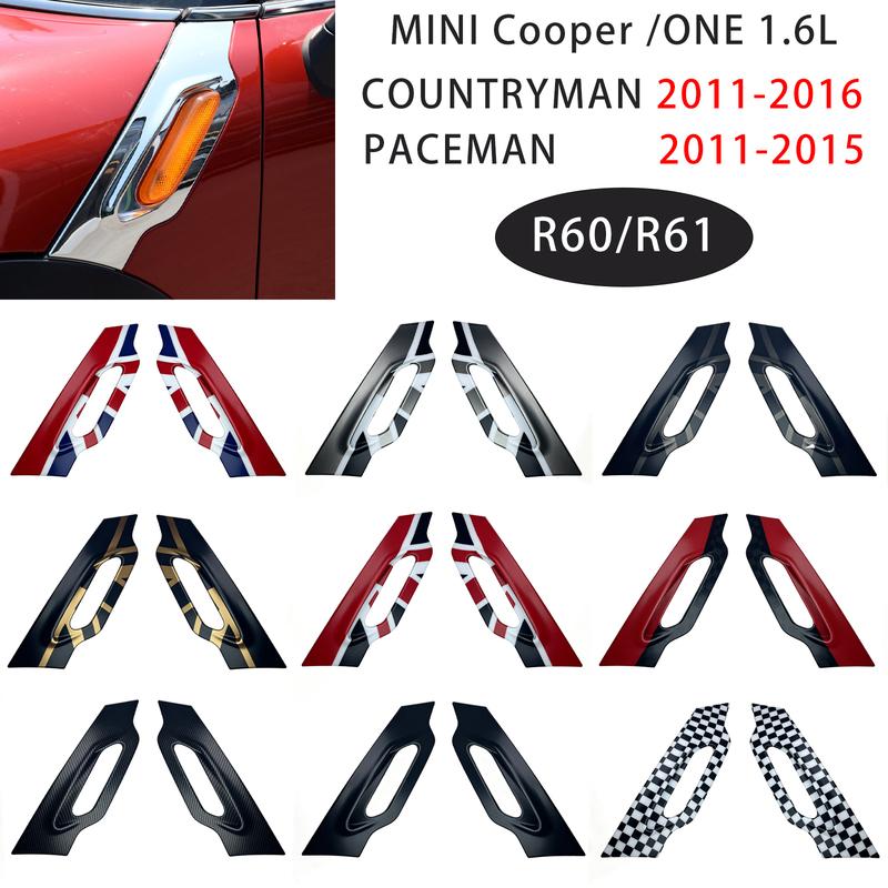 Auto Kotflügel Blinker Abdeckungen Aufkleber Für MINI Cooper Countryman R60/Paceman R61 2011-2016 Exterieur Auto Zubehör