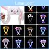 Adorable Cartoon Rabbit Women's Hat With Plush Moving Bunny Ears And Light-up Earflaps