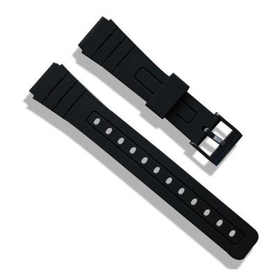 16mm 18mm 20mm Weiches Silikon-Armband für Casio-Armbanduhren ersetzen schwarzes Armband für Herren-Armband-Gürtelband, langlebiges Armband