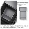 For Tesla Model 3 Y Juniper Highland 2025 Center Console Armrest Storage Box Stowing Tidying Lower Bottom Mat Organizer Tray Pad
